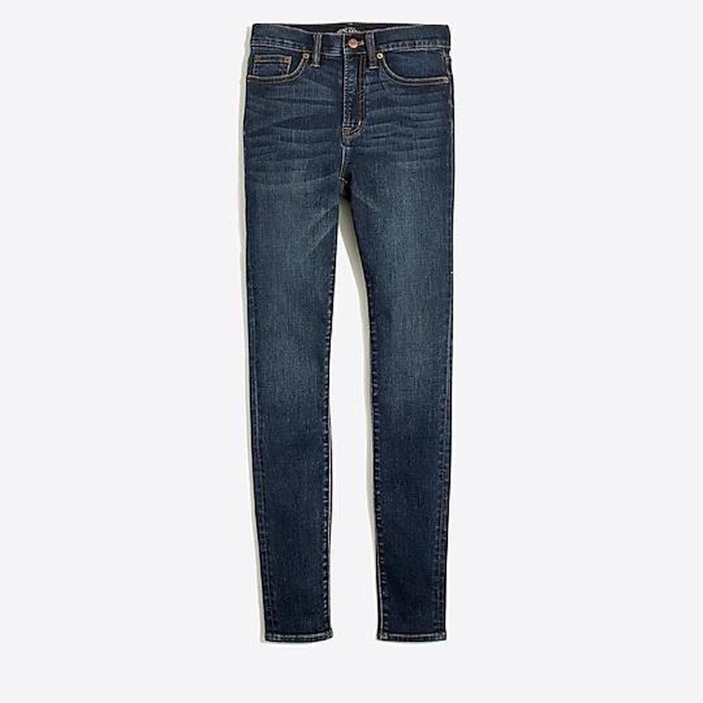 J. Crew 9" high-rise skinny jean in classic blue wash size 27
